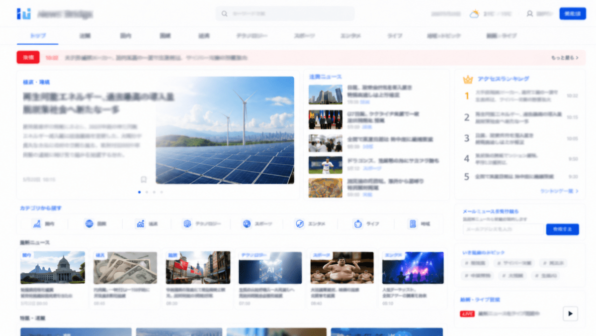ニュース配信CMS・データ連携システムの画面イメージ