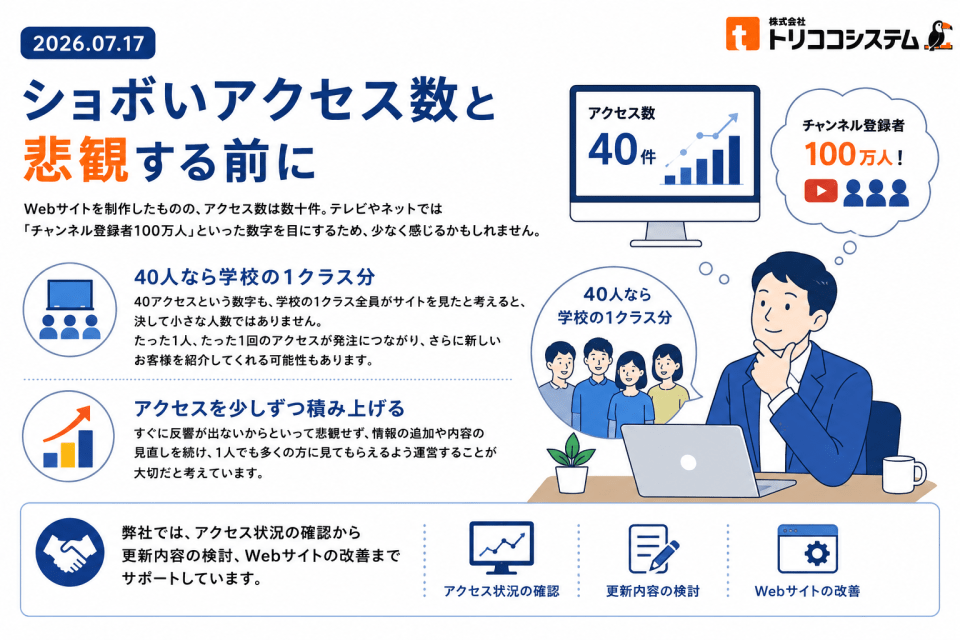 ショボいアクセス数と悲観する前に