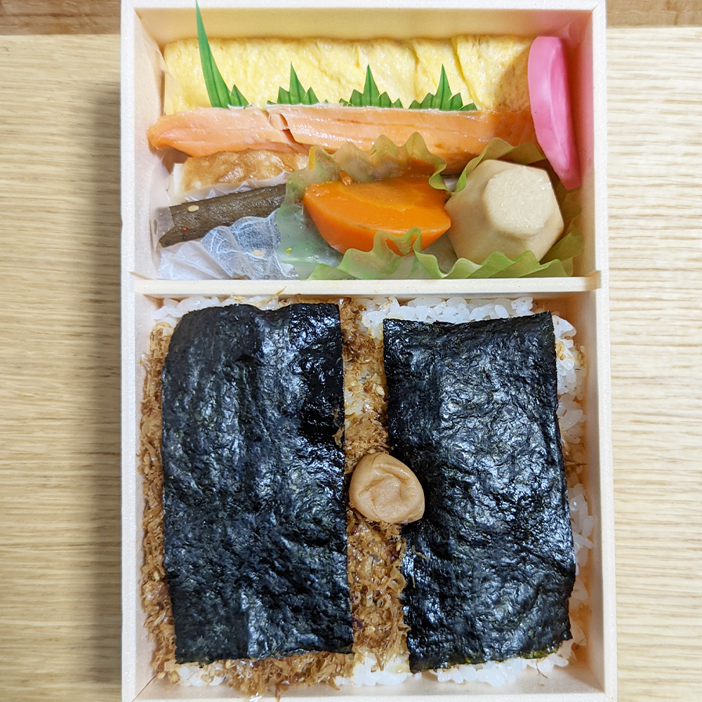 福豆屋さんの海苔のり弁（中身）